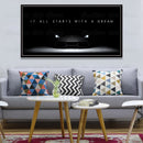 It all starts with a dream canvasdoek schilderij poster quotes motivatie inspiratie