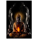 Canvasdoek - "Buddha met Vuur in Meditatie" - 9 verschillende maten