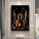 Canvasdoek - "Buddha met Vuur in Meditatie" - 9 verschillende maten