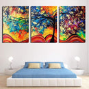 Kleurrijke Abstracte Boom in Canvasdoek 3 Delen Korting