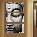 Zwart/Wit Buddha Canvasdoek 3 Delen - Indigo Markt