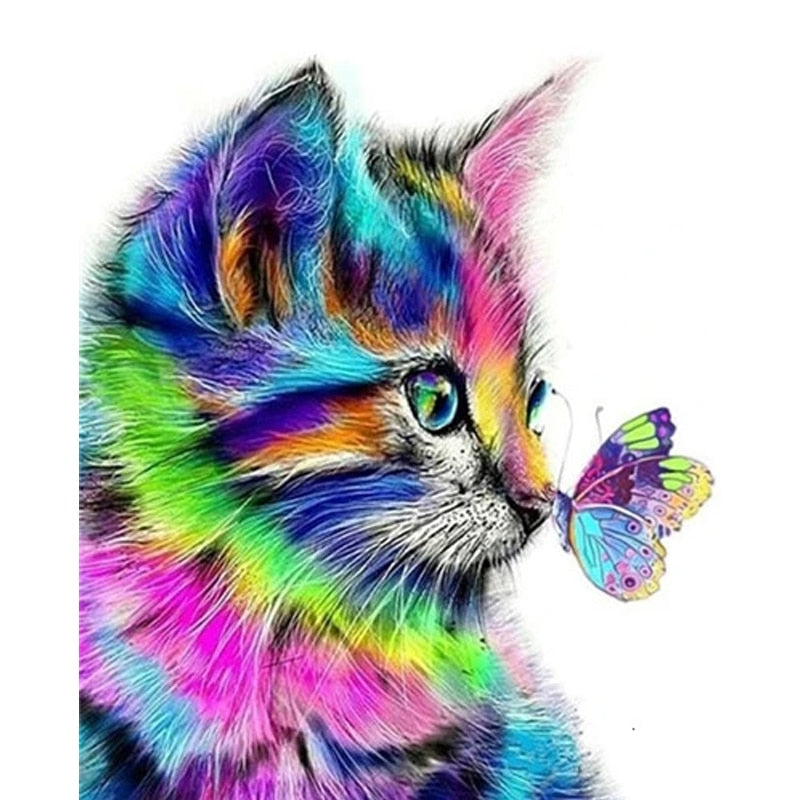 Zelf schilderen op nummer kat dieren