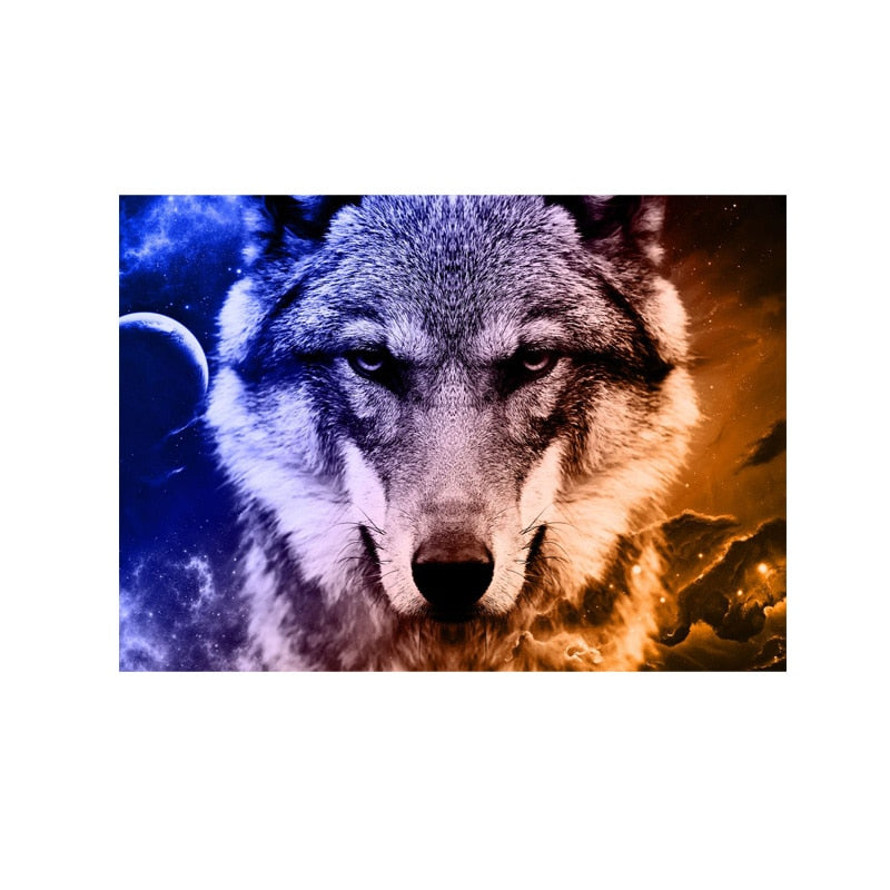 Wolf dieren canvasdoek schilderij poster