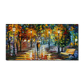 Romantisch kleurrijk wandelen bij nacht canvasdoek schilderij poster vele varianten