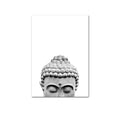 Canvasdoek - "Buddha Hoofd/Buddha Quote" - apart of als 2 delen, 11 maten