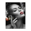 Dollar Bills met Vrouw in Canvasdoek