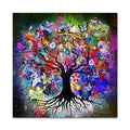 Levensboom -Canvasdoek - Levensboom Schilderij - Levensboom Poster - Boom van het leven