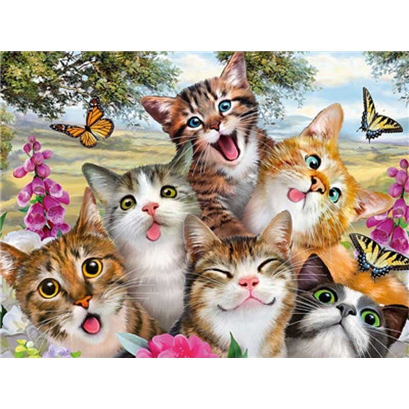 Zelf schilderen op nummer kat dieren