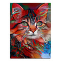 kat canvasdoek kleurrijk schilderij poster kater poes dieren