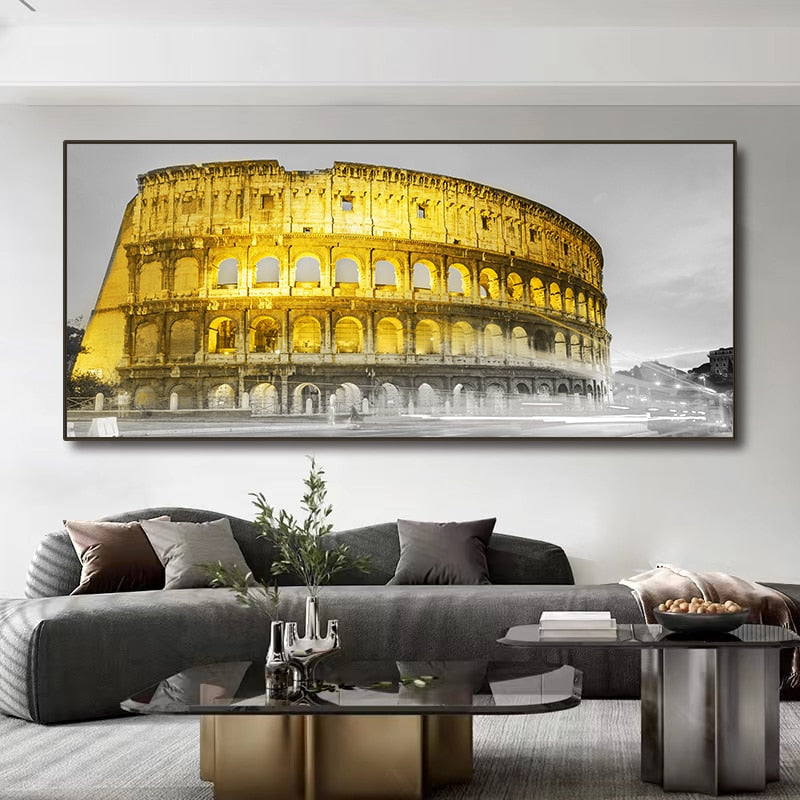 Colosseum amfitheater Rome canavasdoek schilderij poster