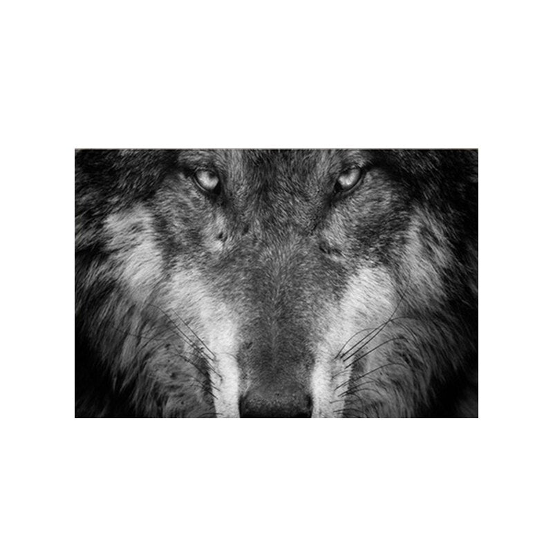 wilde wolf canvasdoek schilderij poster