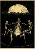 skelet schedel canvasdoek schilderij poster