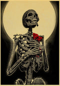 skelet schedel canvasdoek schilderij poster