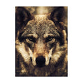 wilde wolf canvasdoek schilderij poster