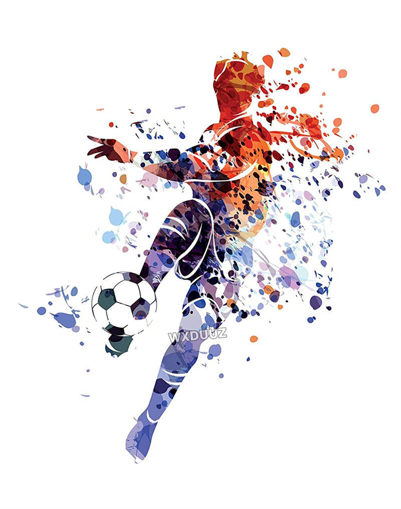 voetbal kunst canvasdoek schilderij poster