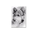 wilde wolf canvasdoek schilderij poster