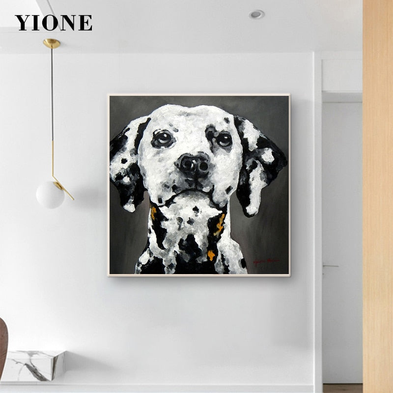 Grappige hond humor canvasdoek schilderij poster (8 varianten)
