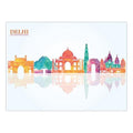 India USA Delhi Istanbul New York canvasdoek 40x50cm no frame / Delhi Korting