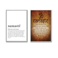 Namasté Buddha Quote in Canvasdoek 20x30cm unframed / 2 stuks Korting