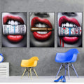 Sexy Lips moderne 3 delige canvas 3pcs total / 30X40CM Korting