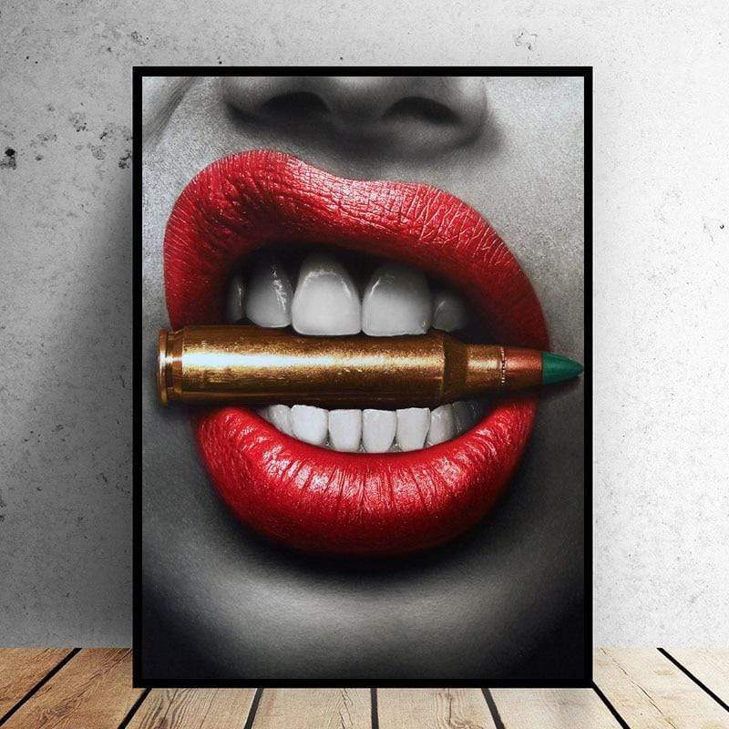 Sexy Lips moderne 3 delige canvas bitebulletcollector / 30X40CM Korting