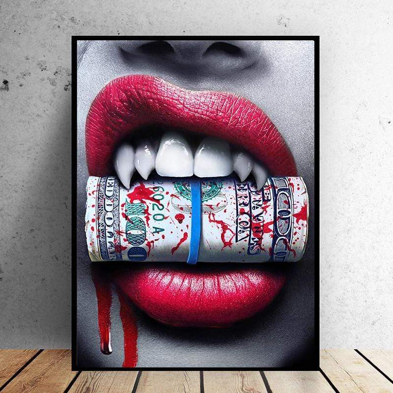 Sexy Lips moderne 3 delige canvas bloodmoney23 / 30X40CM Korting