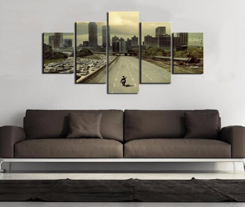 The Walking Dead In Canvasdoek - 5 Delen - Indigo Markt
